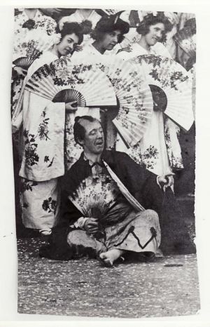 From left Grandma Maude to right 2 patients cheif attendant maude in mikado from hilary renton nee baldwin sm.jpg